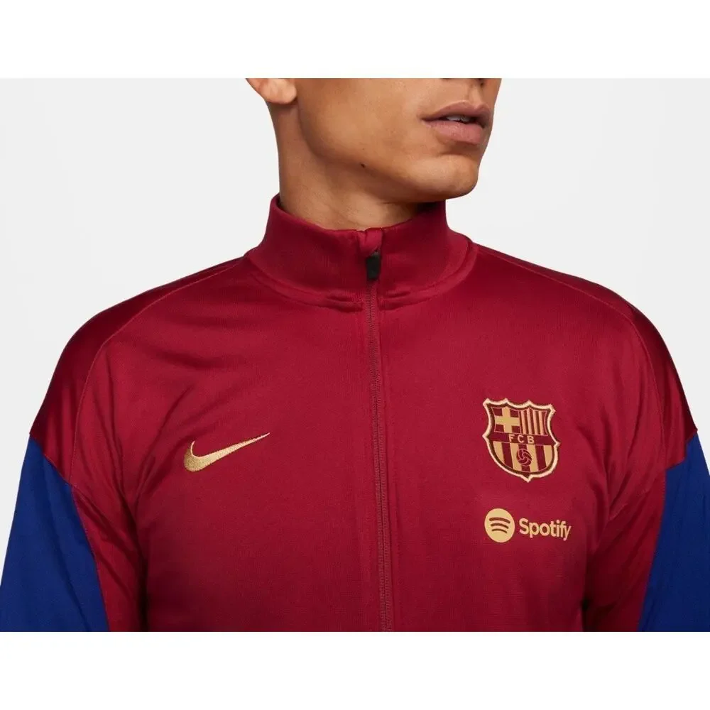 Nike DRI-FIT FC Barcelona Strike Track Jacket Red Men’s Size S FJ5407-621 RARE!